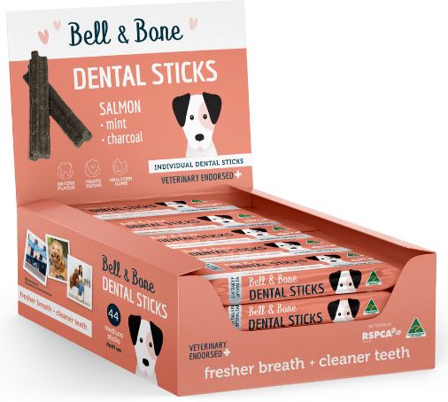 Bell & Bone @ The Dog House : Dental Sticks : Salmon, Mint & Charcoal (Single)