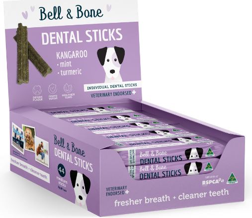 Bell & Bone @ The Dog House : Dental Sticks : Kangaroo, Mint & Turmeric (Single)