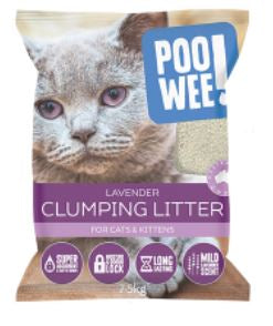 Kitty Litter : Poowee Lavender Clay Bead Clumping Kitty Litter - 15L
