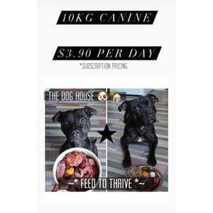 The Dog House Premium Monthly Raw Feeding Package (10kg Canine)